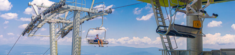 A scenic chairlift ride at Massanutten Resort