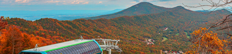 Mountain views in the fall at Massanutten Resort