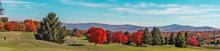 The Woodstone Meadows Golf Coures at Massanutten Resort in the fall