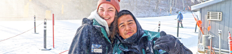 Two lift operation employees at Massanutten Resort