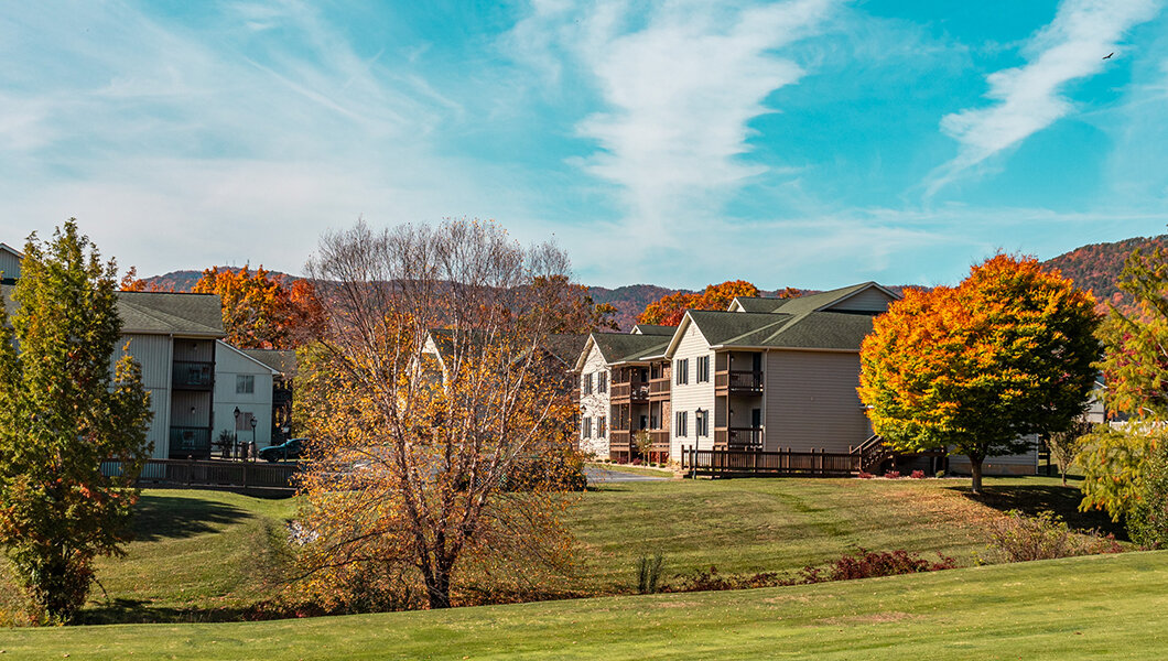 Woodstone Meadows condos on the golf course at Massanutten Resort