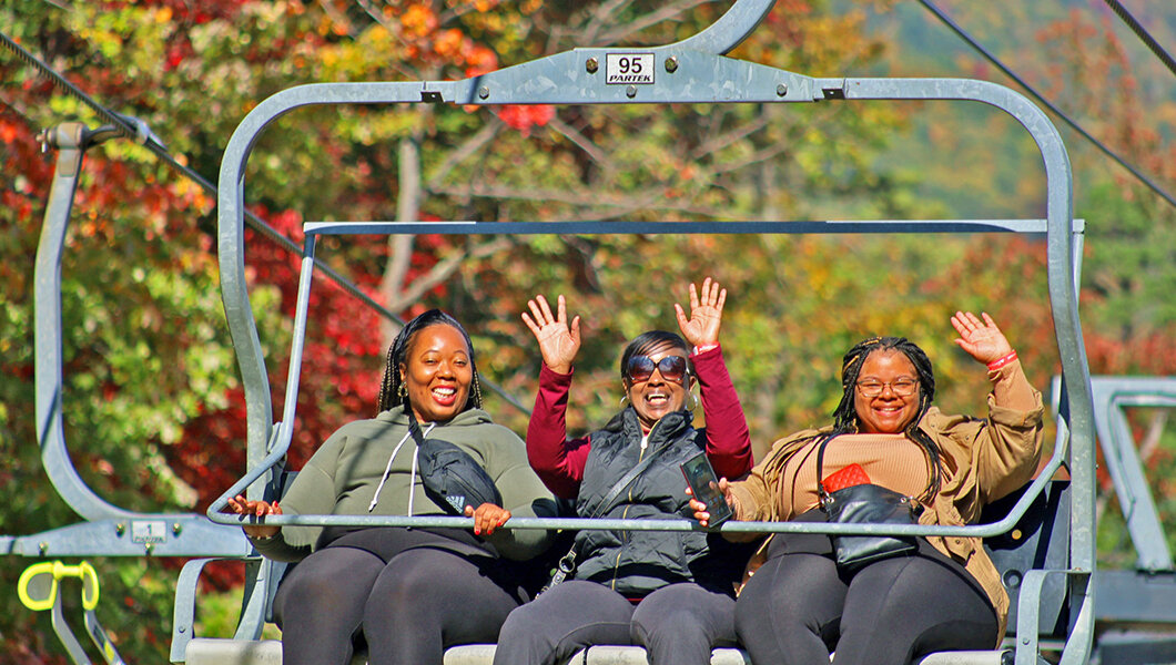 Fall scenic chairlift rides at Massanutten Resort