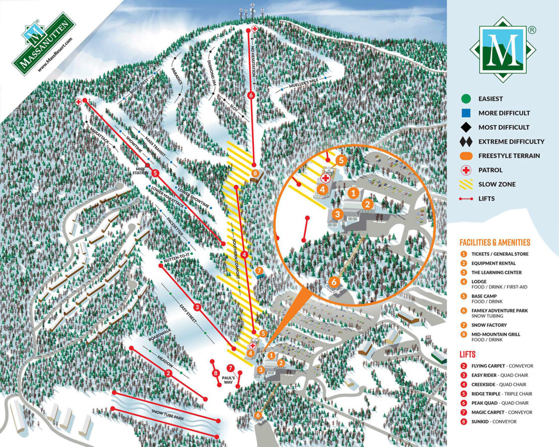 Massanutten Ski Trail Map